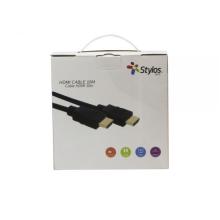 CABLE HDMI STYLOS 10 MTS CIRCULAR NEGRO STACHD12905018