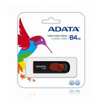 MEMORIA FLASH ADATA C008 64GB USB 2,0 NEGRO-ROJO AC008-64G-RKD DOA30