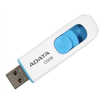 MEMORIA FLASH ADATA C008 64GB USB 2,0 BLANCO-AZUL AC008-64G-RWE DOA3