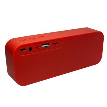 BOCINA VORAGO BSP-150 BLUETOOTH - MSD - USB - 3,5MM TELA ROJO