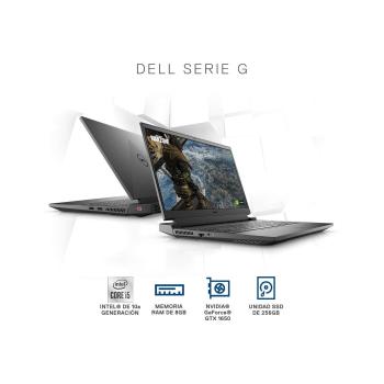 LAPTOP DELL INSPIRON GAMING G5-5510 15.6" i5 10500H SSD 256GB 8 RAM W11 HOME COLOR NEGRO NVIDIA GEFORCE GTX 1650
