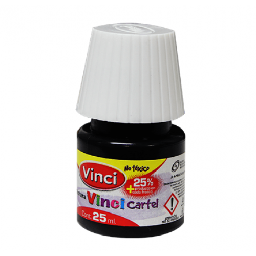 PINTURA VINCI CARTEL 20ML NEGRO BUJIA-73 2310 - 2310