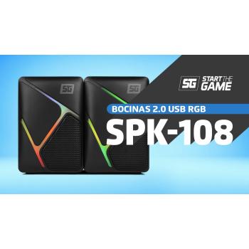 BOCINA START THE GAME 2.0 RGB/USB 3.5MM SPK-108