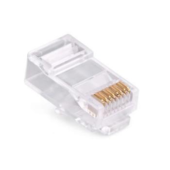 CONECTOR  PLUG UTP RJ45 CAT6  BAÑO ORO (NW6100)