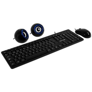 KIT TECLADO / MOUSE / BOCINAS VORAGO KMS-104