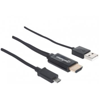 CABLE MHL MICRO USB A HDMI 151498 MANHATTAN