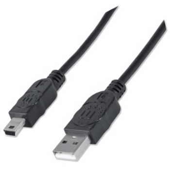CABLE MANHATTAN USB A MACHO - MINI B MACHO 1,8M NEGRO 333375 CS36M