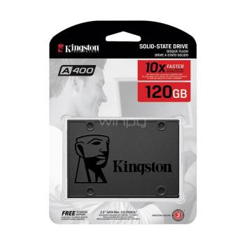 UNIDAD SSD KINGSTON 120GB SATA 3 2.5" SA400S37/120GB