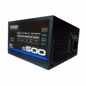FUENTE DE PODER EDGE SYSTEM SLIM S500 500W 24 PIN SATA NEGRO ES-05002